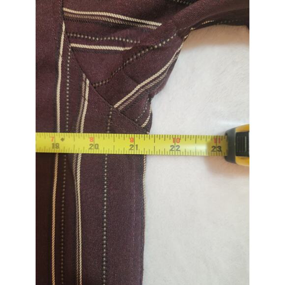 Haggar Cool 18 Shirt Mens Shirt Small Red Striped Short Sleeve Gorpcore Preppy - Picture 7 of 12